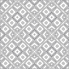 Vector pattern with symmetrical elements . Repeating geometric tiles from striped elements.large black pattern .