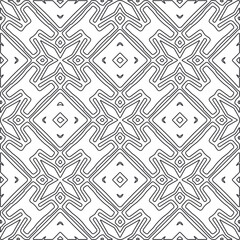 Fototapeta premium Vector pattern with symmetrical elements . Repeating geometric tiles from striped elements.large black pattern .
