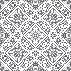 Vector pattern with symmetrical elements . Repeating geometric tiles from striped elements.large black pattern .