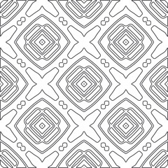 Vector pattern with symmetrical elements . Repeating geometric tiles from striped elements.large black pattern .
