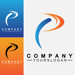 Letter P Logo vector illustration design