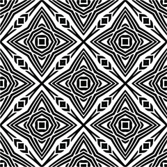 Vector seamless pattern. Modern stylish texture. Composition from regularly repeating geometrical elements. Vector illustrations. Black and white pattern.