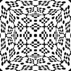 Vector seamless pattern. Modern stylish texture. Composition from regularly repeating geometrical elements. Vector illustrations. Black and white pattern.