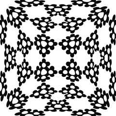 Vector seamless pattern. Modern stylish texture. Composition from regularly repeating geometrical elements. Vector illustrations. Black and white pattern.