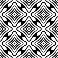Vector seamless pattern. Modern stylish texture. Composition from regularly repeating geometrical elements. Vector illustrations. Black and white pattern.