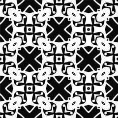 Vector seamless pattern. Modern stylish texture. Composition from regularly repeating geometrical elements. Vector illustrations. Black and white pattern.
