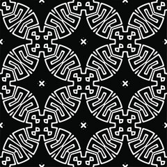 Vector seamless pattern. Modern stylish texture. Composition from regularly repeating geometrical elements. Vector illustrations. Black and white pattern.