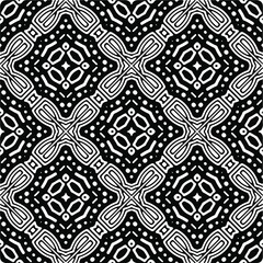 Vector seamless pattern. Modern stylish texture. Composition from regularly repeating geometrical elements. Vector illustrations. Black and white pattern.