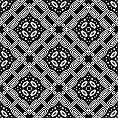 Vector seamless pattern. Modern stylish texture. Composition from regularly repeating geometrical elements. Vector illustrations. Black and white pattern.