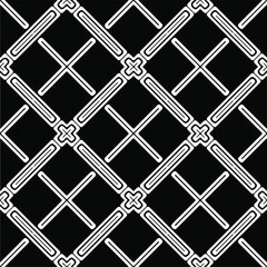  Vector seamless pattern. Modern stylish texture. Composition from regularly repeating geometrical elements. Vector illustrations. Black and white pattern.