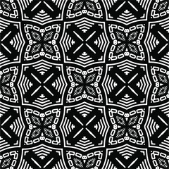 Vector seamless pattern. Modern stylish texture. Composition from regularly repeating geometrical elements. Vector illustrations. Black and white pattern.