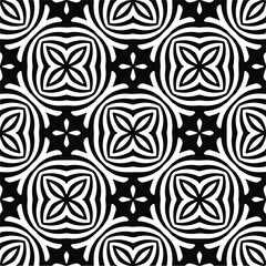 Vector seamless pattern. Modern stylish texture. Composition from regularly repeating geometrical elements. Vector illustrations. Black and white pattern.