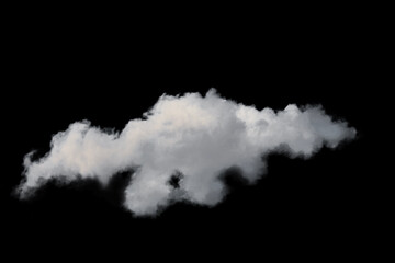 white fluffy clouds isolated on a black background, clipart - obrazy, fototapety, plakaty