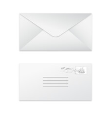 simple envelope letter front and back