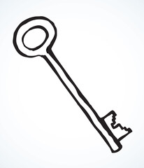 Key. Vector drawing icon sign