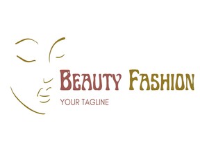 Creative Logo Design Beauty Fashion Woman. Gold Woman