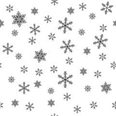 Naklejka na ściany i meble Merry christmas background, Xmas snow flake poster template, winter decoration vector illustration, greeting card
