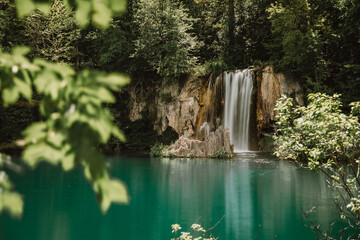 Fototapeta na wymiar Waterfalls at Plitvice Lakes 