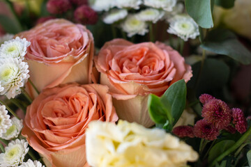Flowers Bouquet. Beautiful bouquet of flowers close-up.