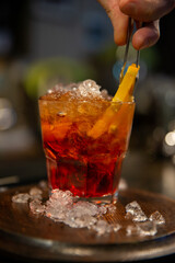 cocktail with ice retro bar photo