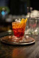 cocktail with ice retro bar photo
