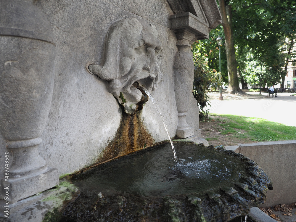 Poster Fontana dei mascheroni in Turin