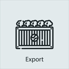 export icon vector icon.Editable stroke.linear style sign for use web design and mobile apps,logo.Symbol illustration.Pixel vector graphics - Vector