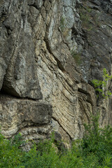 Fototapeta na wymiar close up of a fold rock formation