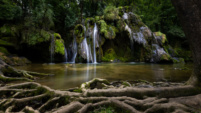 Beautiful waterfall in a forest