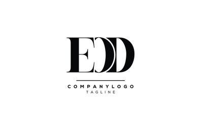 Abstract Letter Initial eod deo o d e ed eo oe od Vector Logo Design Template