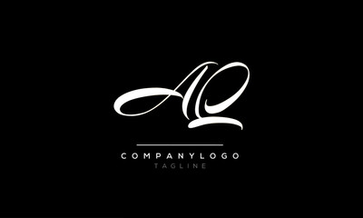 Abstract Letter InitialAQ QA Vector Logo Design Template