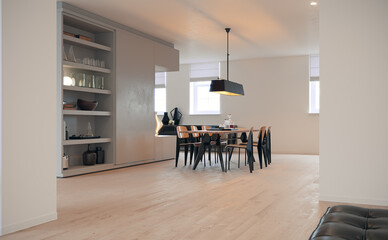 vintage retro mid century loft apartment