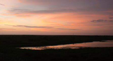 Naklejka premium sunset over the sea