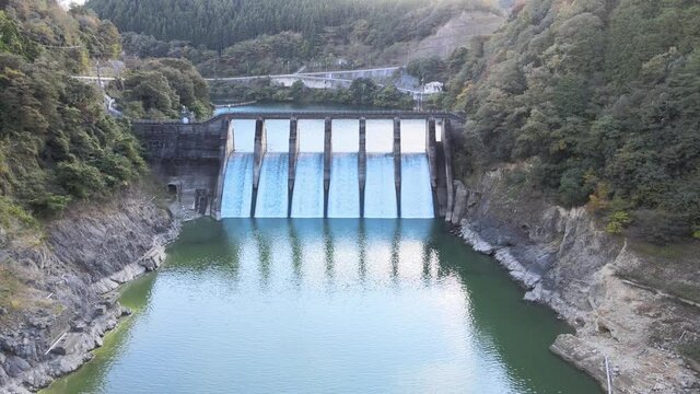 京都　空撮　4K　ドローン　天若湖　世木ダム