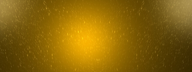 gold with orange light and glitter in black dark background
