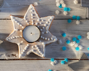 biscotti e decorazioni natalizie