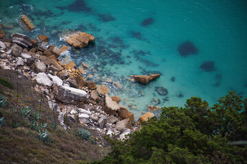 Beautiful beach in Nazare, Portugal
