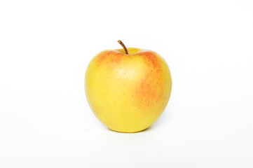 Healthy food concept - fresh fruits and apples and weight loss on a white background. Calorie counting, top view, banner, website, flat lay, isolated.
