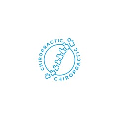 Chiropractic, physio theraphy, backbone. Vector icon template