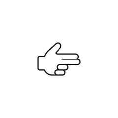 Gesture handgun, pistol. Vector icon template