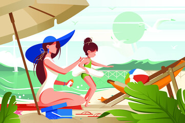 Fototapeta premium Mother and daughter on the weekend