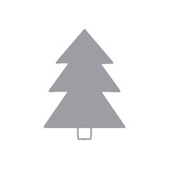 Christmas tree icon on white background isolated