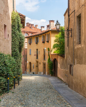 Scenic sight in the beautiful city of Saluzzo, Province of Cuneo, Piedmont, Italy.