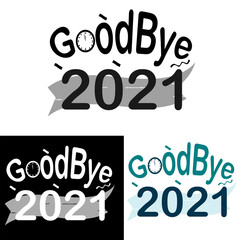 Hello 2022, Goodbye 2021 Typography Design.