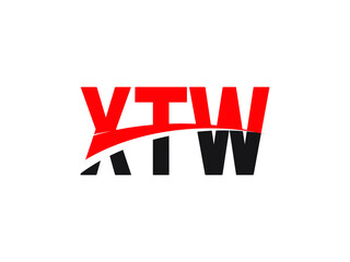 XTW Letter Initial Logo Design Vector Illustration