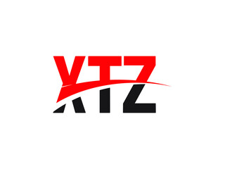 XTZ Letter Initial Logo Design Vector Illustration