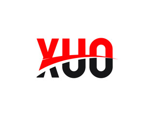 XUO Letter Initial Logo Design Vector Illustration