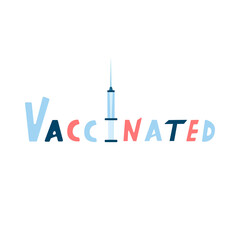 Vaccination, handwritten lettering