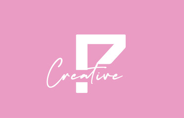 pink white P alphabet letter logo icon design. Creative concept for company and business