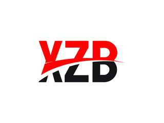 XZB Letter Initial Logo Design Vector Illustration